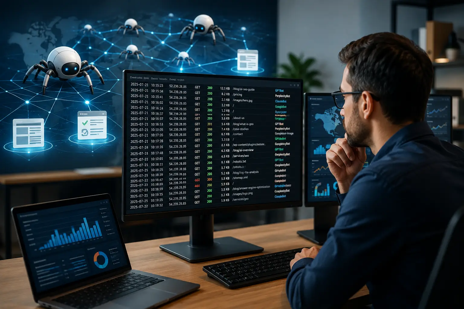 You are currently viewing Log File Analysis 101: What Your Server Logs Reveal About How AI Bots Crawling Your Site?